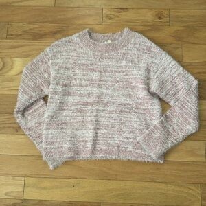 Tucker+Tate | fuzzy Crewneck sweater | rose pink | size 10/12